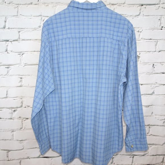 Levi's Blue Windowpane Button up Shirt - Picture 2 of 6